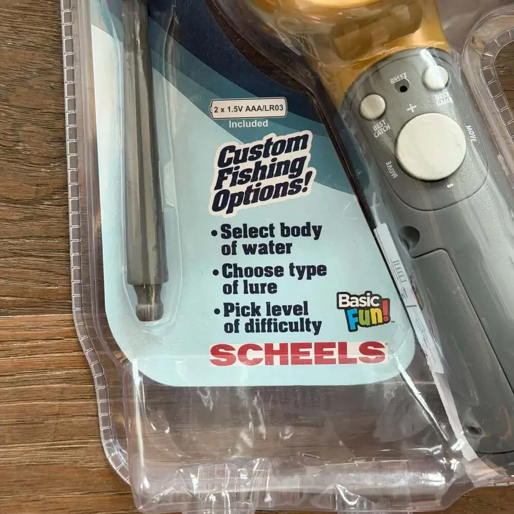 Basic Fun Electronic Sport Fishing Handheld Virtual Reel Game New in Box!